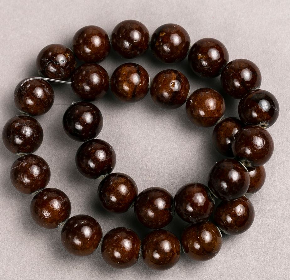 Koraliki Tygrysie Oko z akrylu sztucznego na żyłce, gładkie kule, średnica 14,5 mm, długość 41 cm