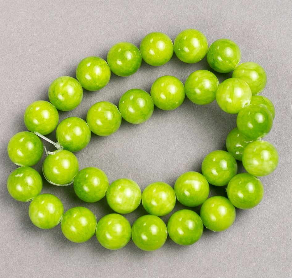 Koraliki onyks (sztuczny akryl) na żyłce, gładka kulka, średnica 12,5 mm, długość 40 cm ±