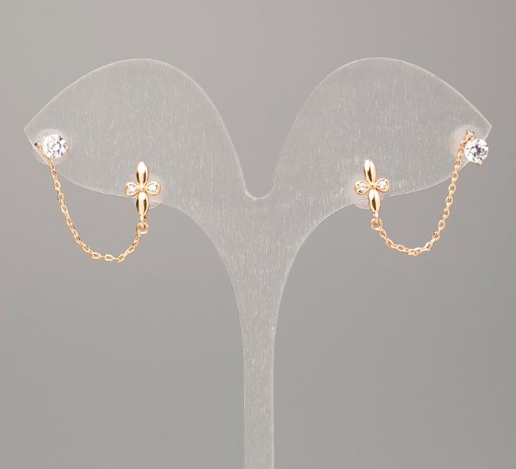 Kolczyki Xuping, pozłacane 18K, sztyfty