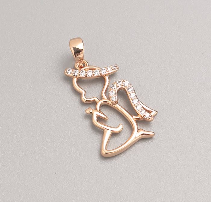 Wisiorek Xuping Pozłacany 18K Anioł, średnica 20x12 mm+