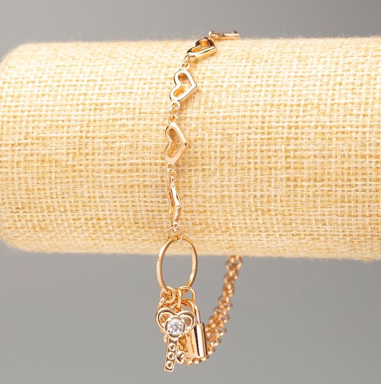 Bransoletka Xuping pozłocona 18K, rozmiar L, 19–22 cm, grubość 6 mm + -, grubość 4 mm +