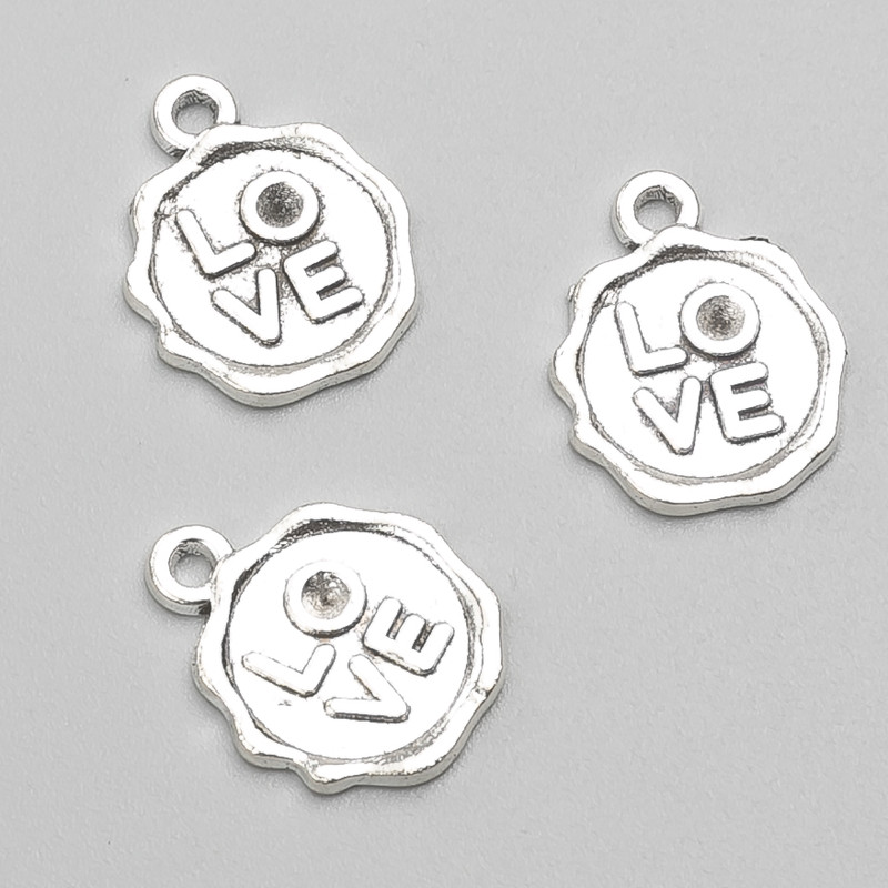 Zawieszka Love 17×13 mm, opakowanie 19 szt. ± 20 g