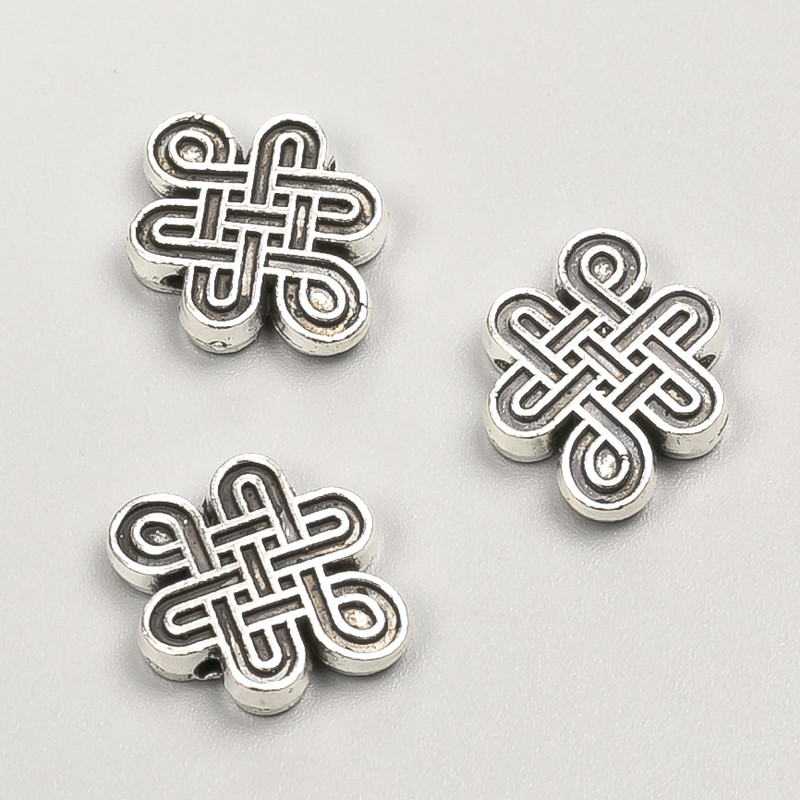 Koralik-wstawka, średnica 17×13×3 mm, opakowanie 20 g, 11 szt. ±, kolor metalu: srebro