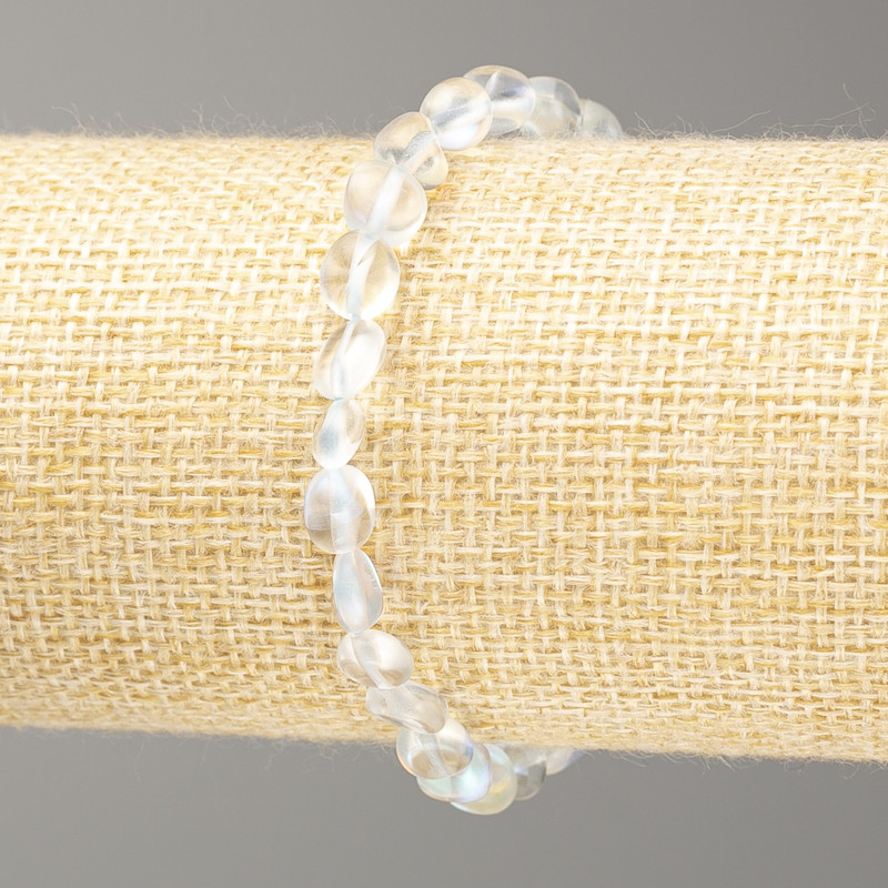 Bransoletka z opalowego szkła «Kameleon» na gumce, średnica 8×6 mm, długość 18 cm