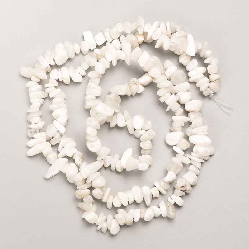 Koraliki z adularu z naturalnego kamienia, drobinka na żyłce, średnica 8×4 mm, długość 80 cm