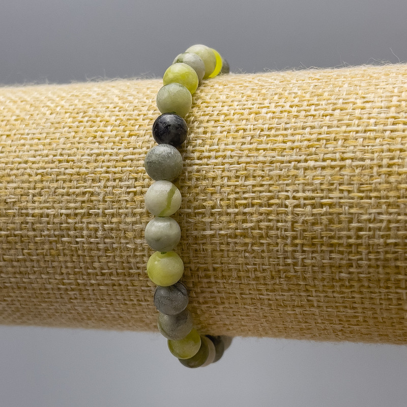 Bransoletka Ofit (sztuczny akryl) gładka kulka, średnica 6,5 mm +/-, długość 18 cm (rozciągliwa)