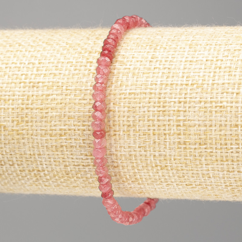 Bransoletka z turmalinu (sztuczny) fasetowany rondel, średnica 4×3 mm, długość 18 cm (elastyczna)