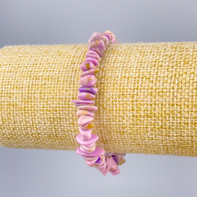 Bransoletka z fosfosyderytu sztucznego – fragment kamienia, średnica 8×3 mm, długość 18 cm (na elastycznej gumce)