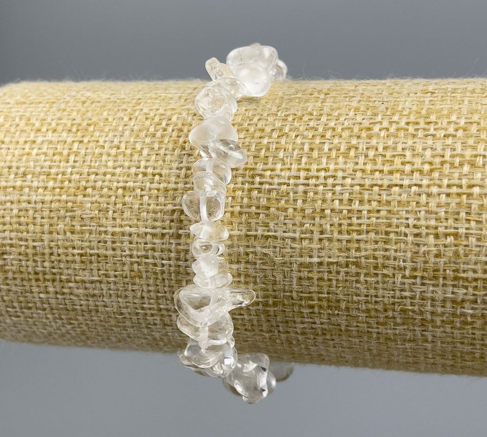 Bransoletka z górskiego kryształu – drobiny, średnica 6–8 mm, długość 18 cm