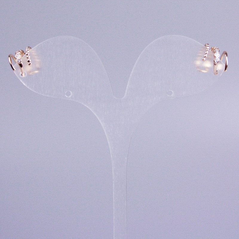 Kaf potrójny Xuping Pozłacanie 18K białe kryształy 10×8 mm +