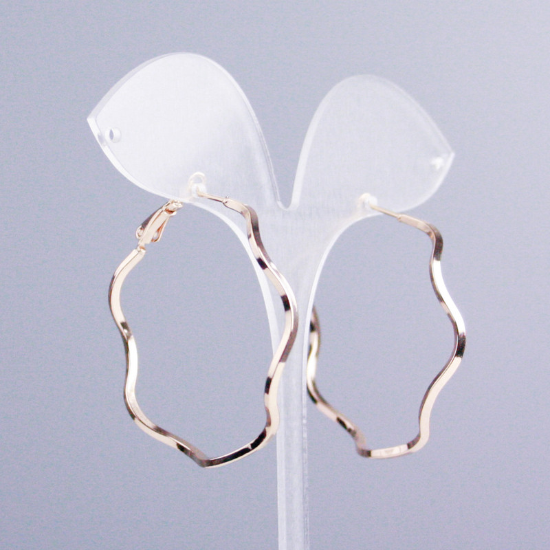 Kolczyki Xuping koła Pozłacane 18K, grubość 2 mm, średnica 40 mm