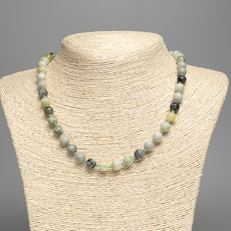 Naszyjnik Ofit (sztuczny akryl) gładka kulka, średnica 8,5 mm, długość 48 cm