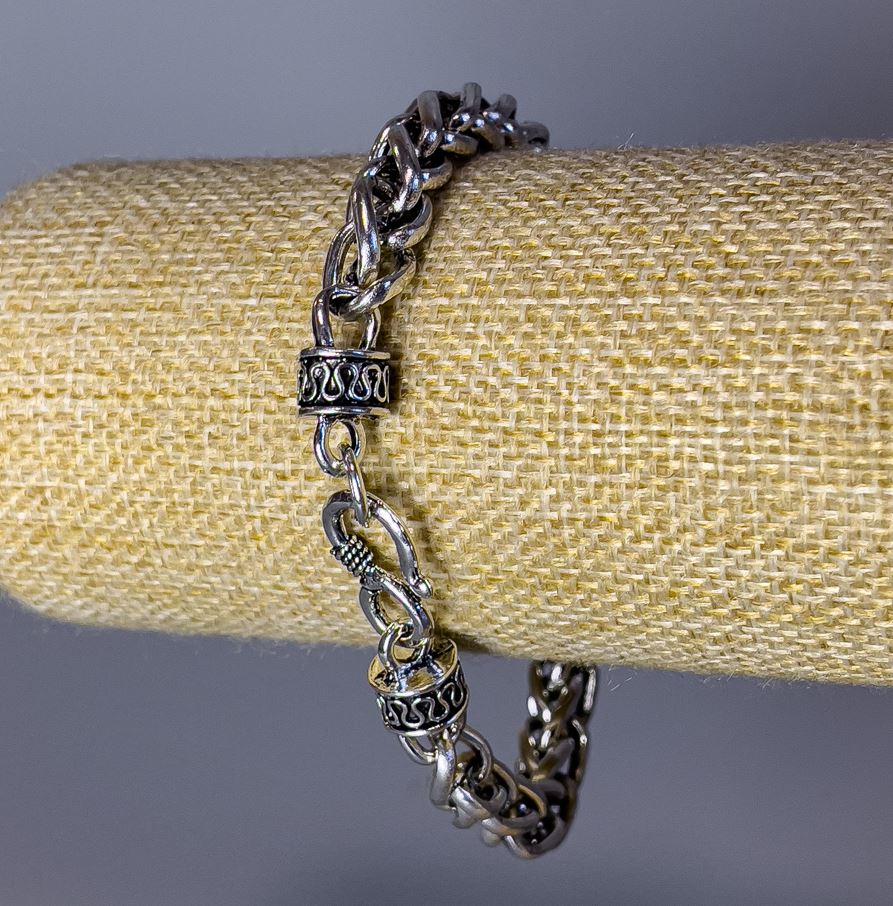 Bransoletka-łańcuszek «Zamek» srebrzysty metal 6×8 mm, grubość 8 mm, długość 21 cm +