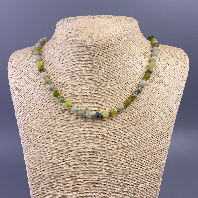 Naszyjnik Ofit (sztuczny akryl) gładkie kulki, średnica 6,5 mm, długość 51 cm